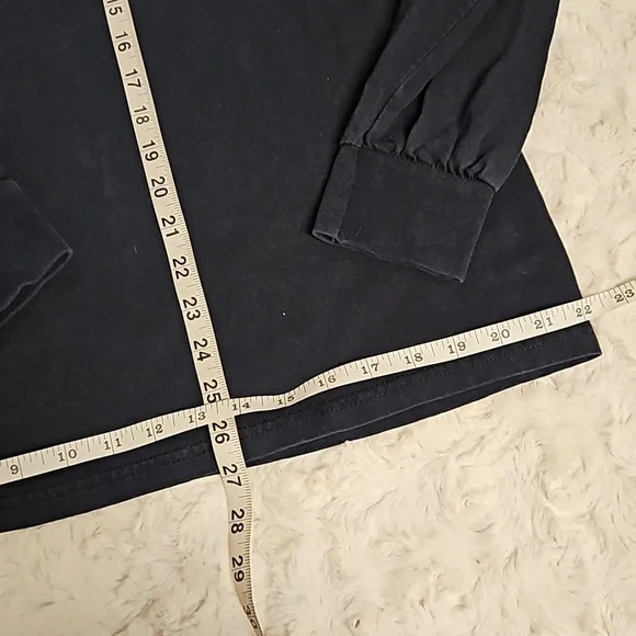 Merrill Lynch logo on arm navy blue long sleeve graphic tee Lg. Read for cond. - Picture 6 of 9